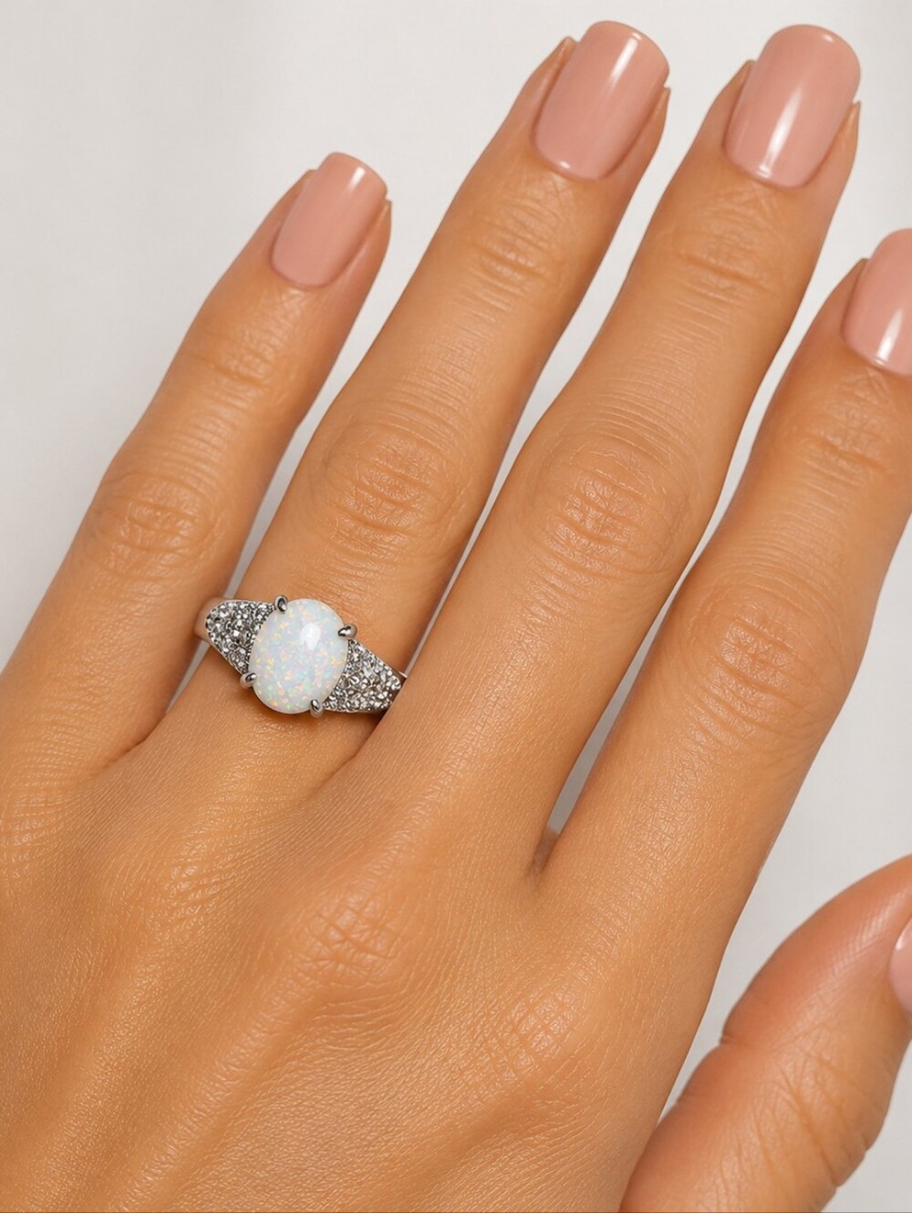 Bomb Party “Grace Took Shape” Lab-Grown Opal Ring Size 11 NWT - Picture 3 of 4